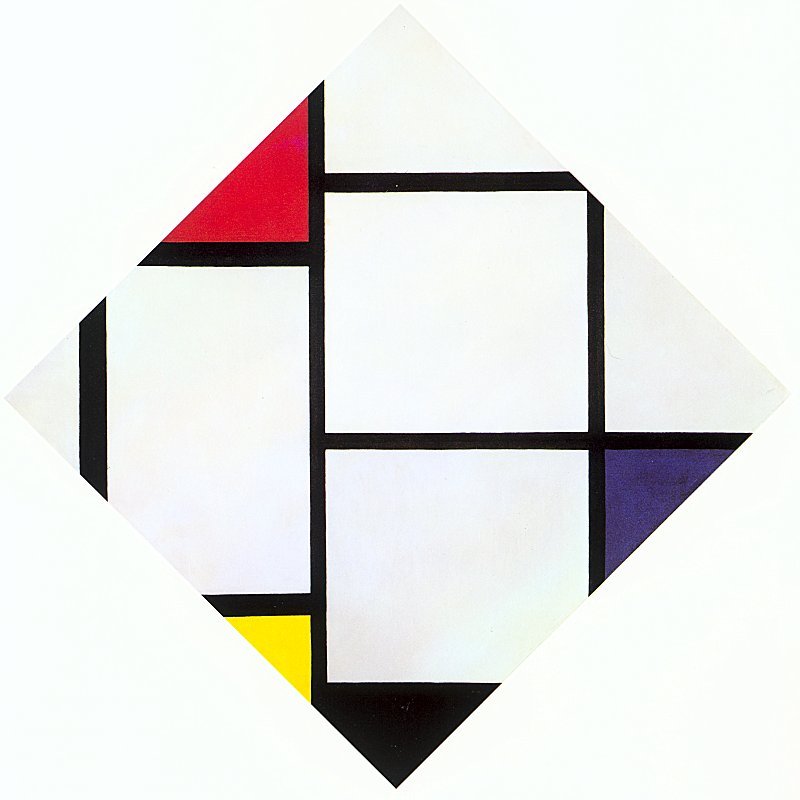 Lozenge Composition with Red, Gray, Blue, Yellow, and Black, 1924-25 by Piet Mondrian Oil Painting reproduction