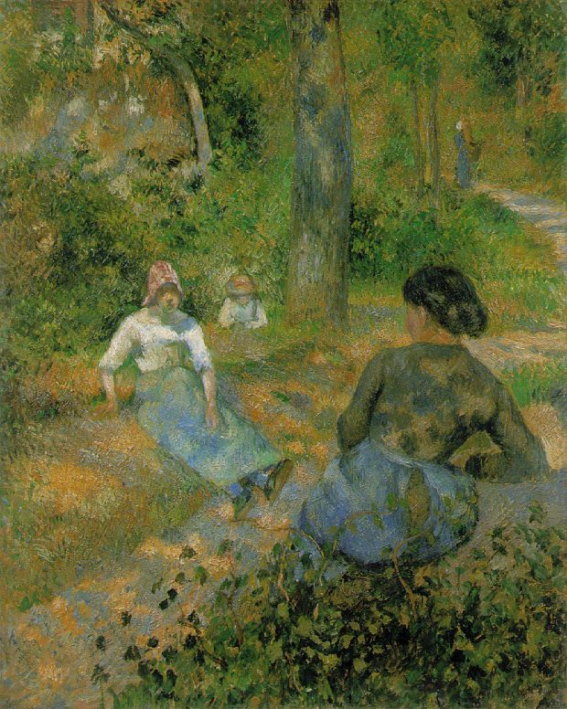 Peasants Resting  1881  by  Camille Pissarro Oil Painting reproduction