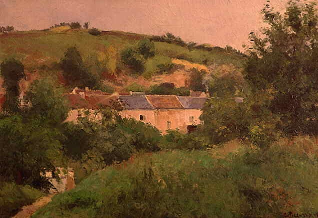 Village Path 1875 by  Camille Pissarro Oil Painting reproduction