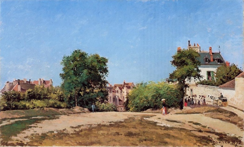 The Crossroads, Pontoise by  Camille Pissarro Oil Painting reproduction