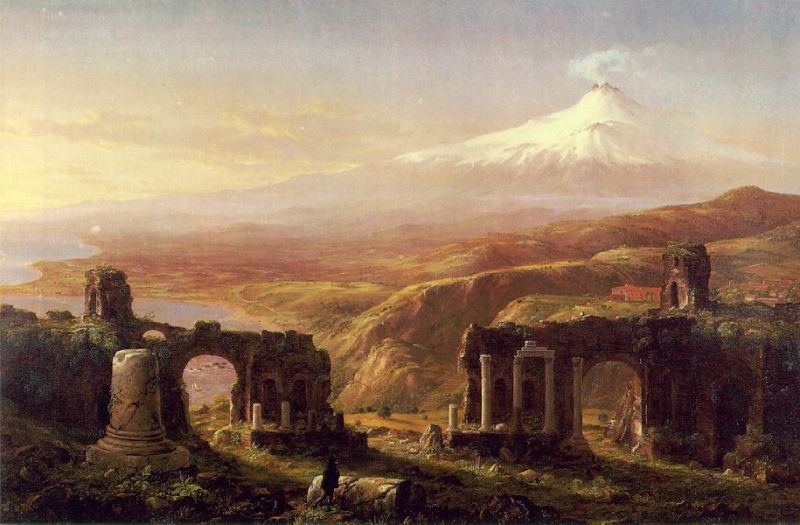 Mount Aetna from Taormina  1844 by Thomas Cole Oil Painting reproduction
