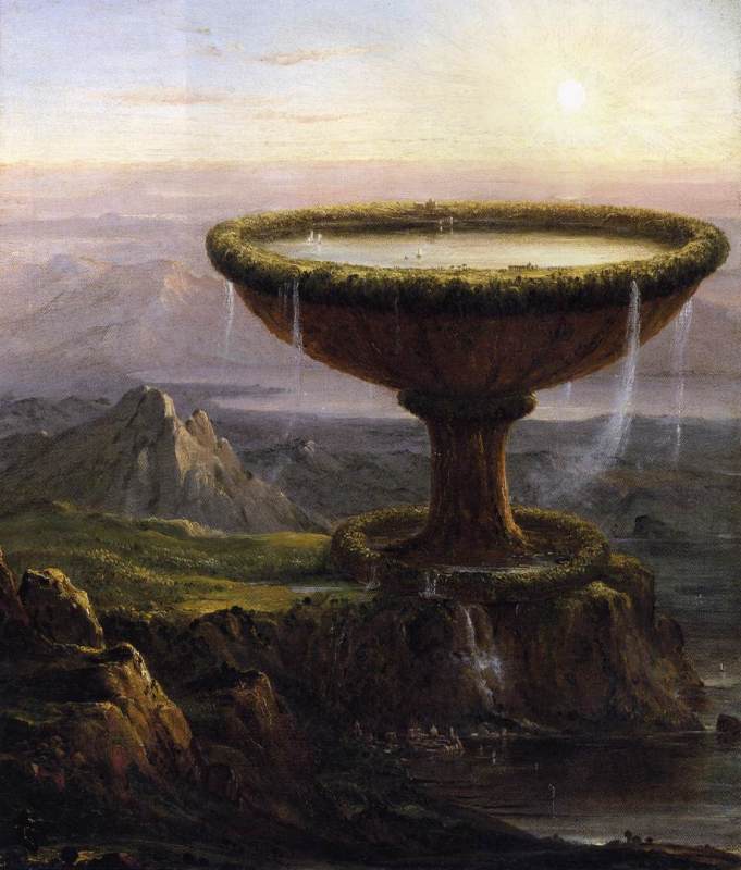 The Titan's Goblet  1833  by Thomas Cole Oil Painting reproduction