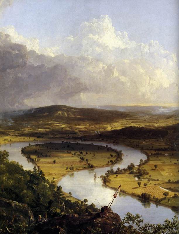 View from Mount Holyoke, Northamptom, Massachusetts, after a Thunderstorm (detail)  1836 by Thomas Cole Oil Painting reproduction