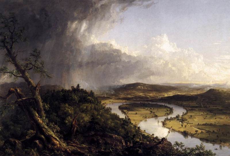 View from Mount Holyoke, Northamptom, Massachusetts, after a Thunderstorm (The Oxbow)  1836 by Thomas Cole Oil Painting reproduction