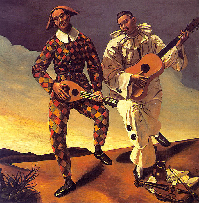 Harlequin and Pierrot  1924 by Andre Derain Oil Painting reproduction