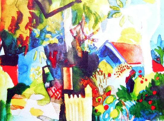 Landschaft by August Macke Oil Painting reproduction