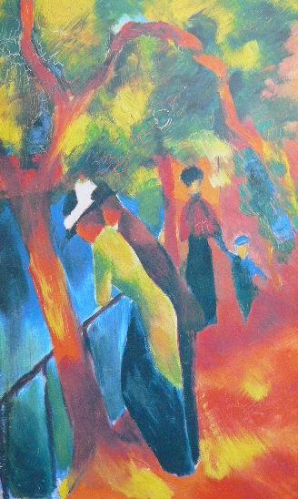 Sonniger Weg by August Macke Oil Painting reproduction