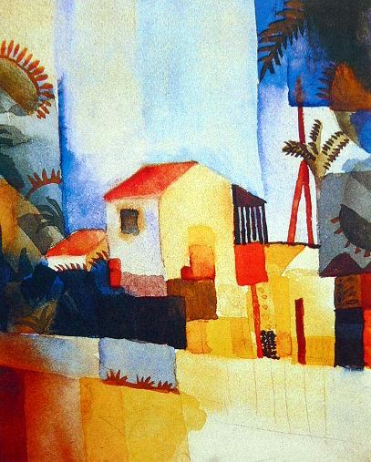 Helles Haus by August Macke Oil Painting reproduction
