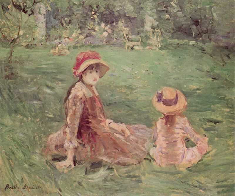 In the Garden at Maurecourt  1884 by Berthe Morisot Oil Painting reproduction