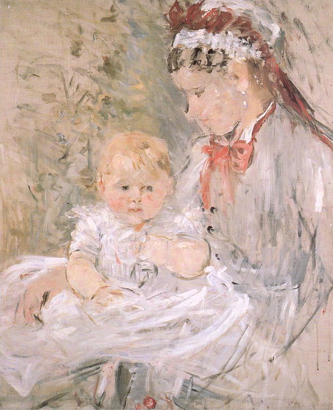 Julie with her Nurse  1880 by Berthe Morisot Oil Painting reproduction