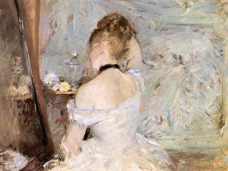 Lady at her Toilet  1875  by Berthe Morisot Oil Painting reproduction