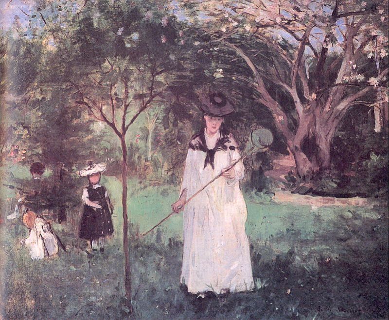 Chasing Butterflies  1874  by Berthe Morisot Oil Painting reproduction