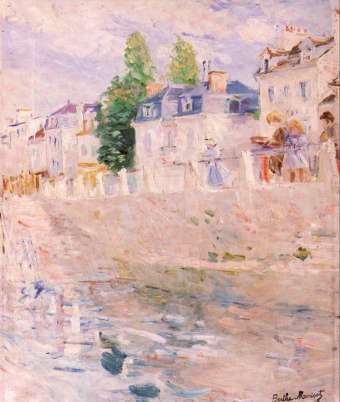 The Quay at Bougival  1883 by Berthe Morisot Oil Painting reproduction