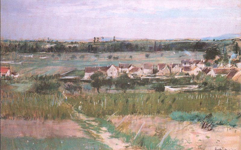 The Village at Maurecourt   1873  by Berthe Morisot Oil Painting reproduction