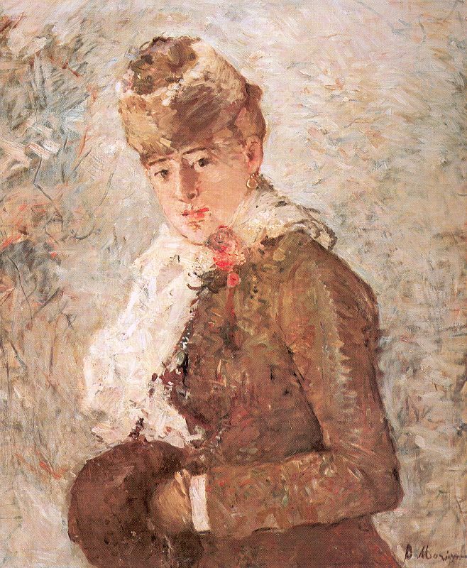 Winter (Woman with a Muff)   1880  by Berthe Morisot Oil Painting reproduction
