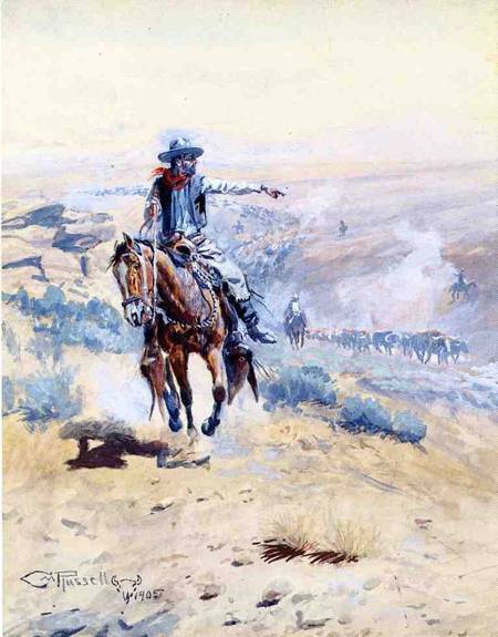 Pointing Out the Trail 1905 by Charles M Russell Oil Painting reproduction
