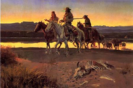 Carson's Men 1913 by Charles M Russell Oil Painting reproduction