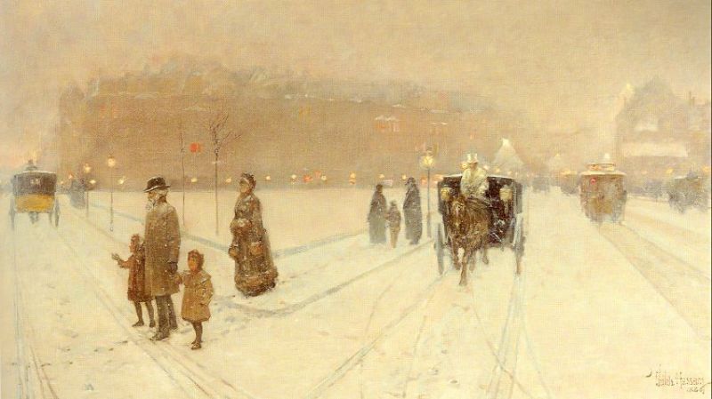A City Fairyland  1886 by Childe Hassam Oil Painting reproduction