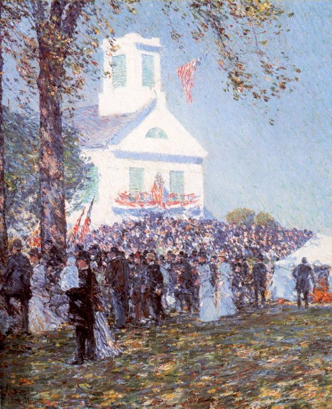 County Fair, New England   1890 by Childe Hassam Oil Painting reproduction