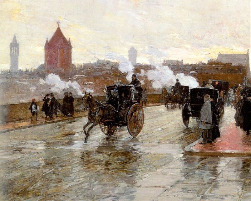 Clearing Sunset  1890 by Childe Hassam Oil Painting reproduction