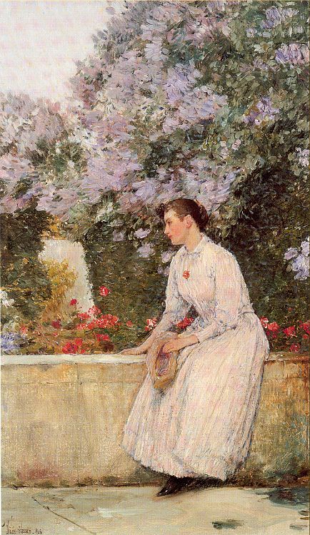 In the Garden  1888-89 by Childe Hassam Oil Painting reproduction