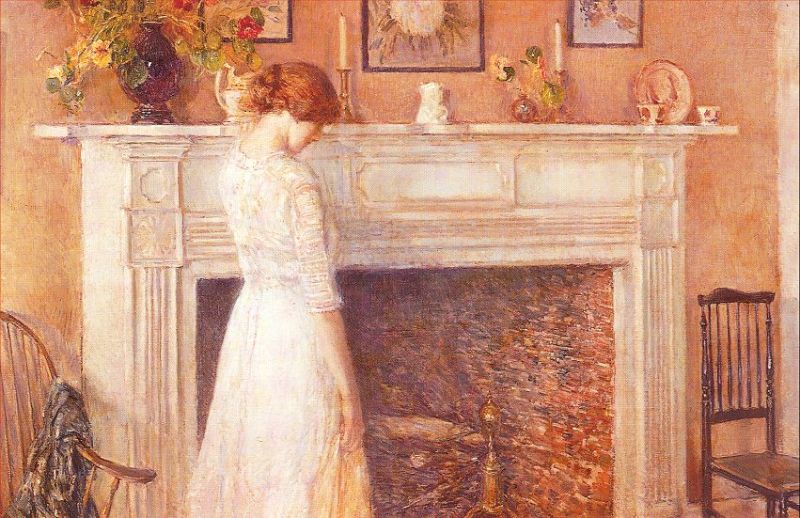 In the Old House   1914 by Childe Hassam Oil Painting reproduction