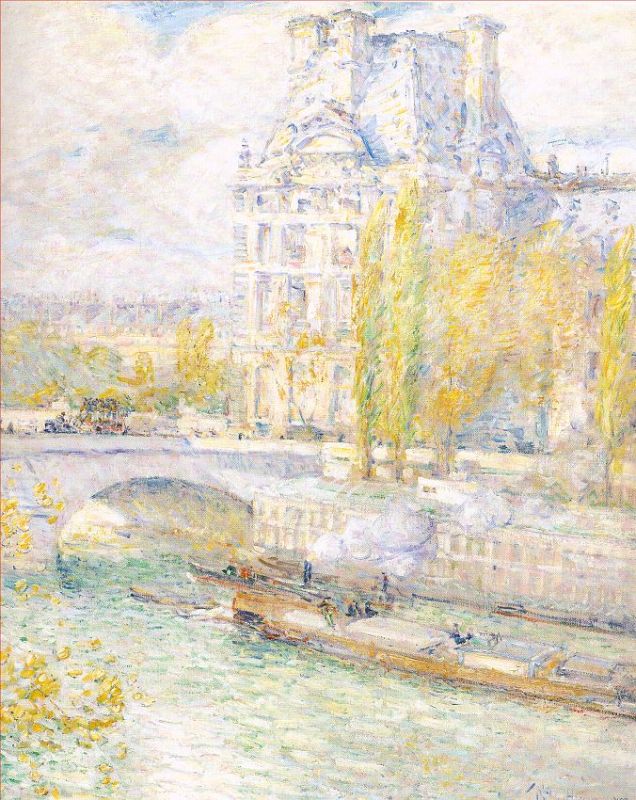 Le Louvre et le Pont Royal  1897 by Childe Hassam Oil Painting reproduction