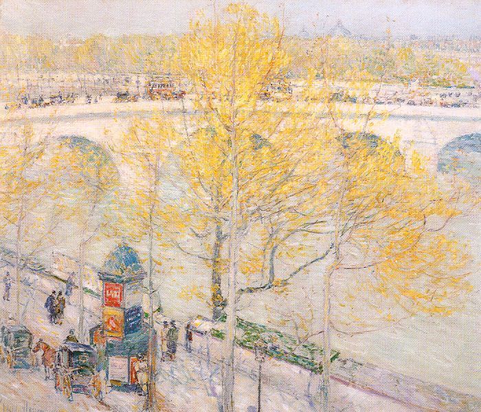 Pont Royal, Paris  1897 by Childe Hassam Oil Painting reproduction