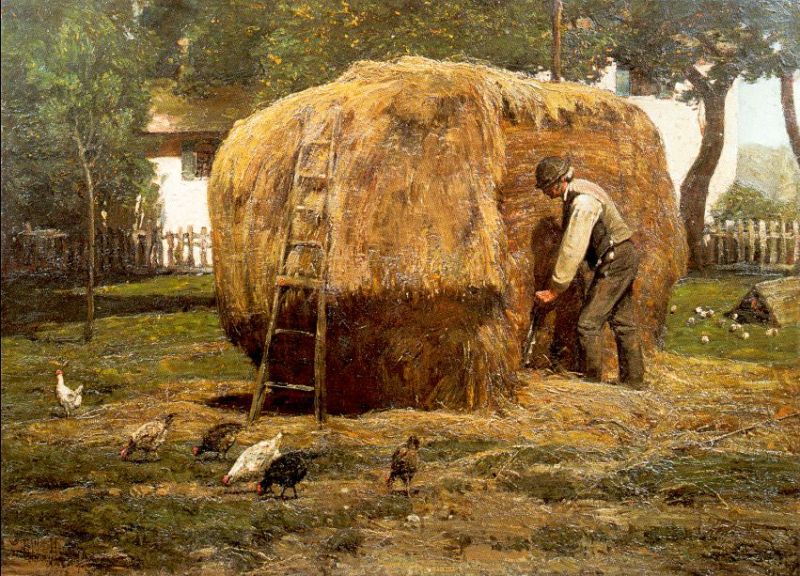 The Barnyard   1885  by Childe Hassam Oil Painting reproduction
