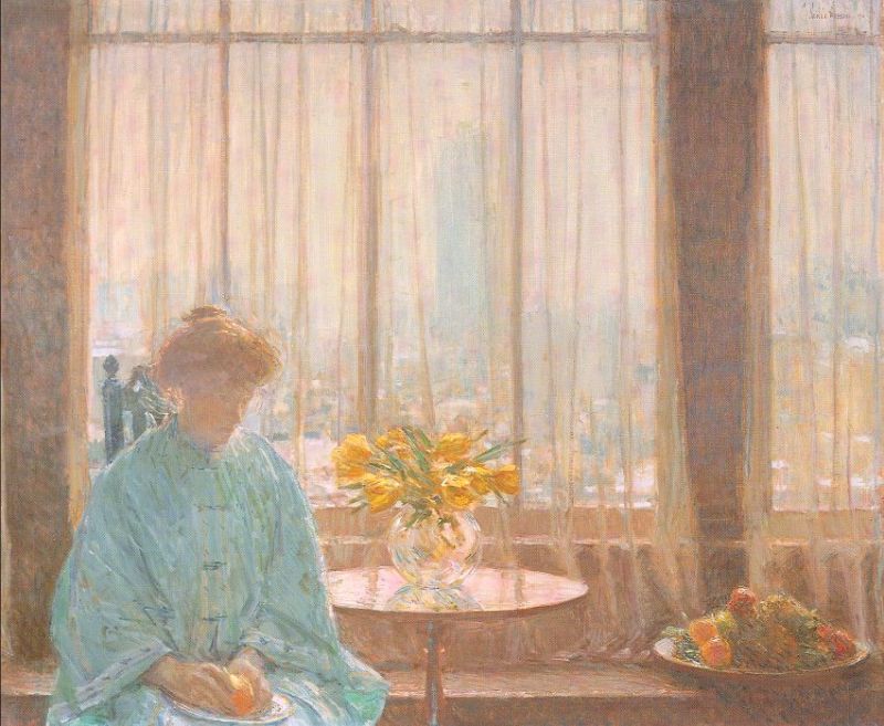 The Breakfast Room, Winter Morning   1911  by Childe Hassam Oil Painting reproduction