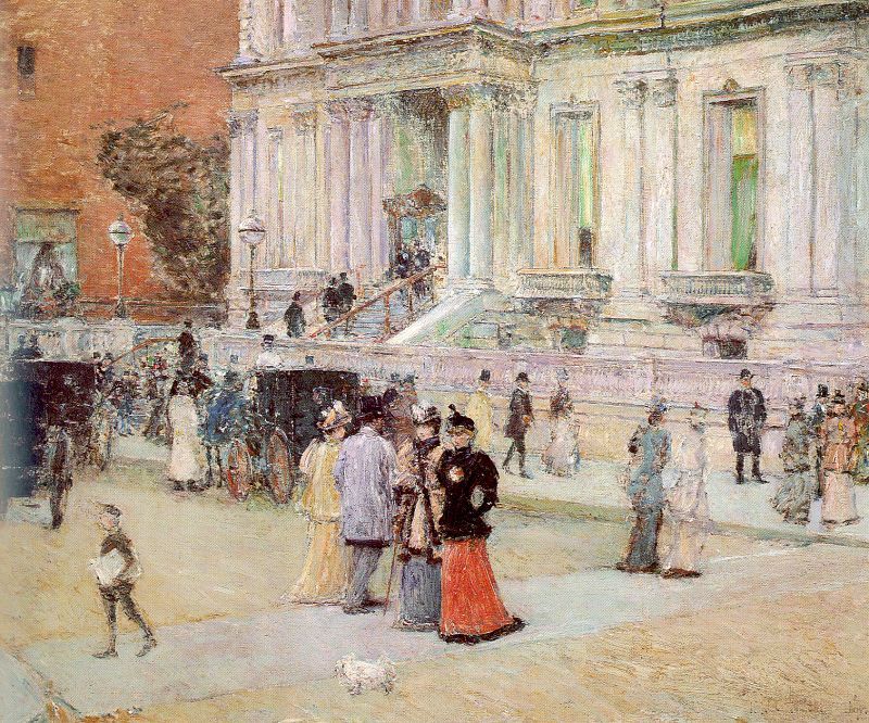 The Manhattan Club  1891  by Childe Hassam Oil Painting reproduction