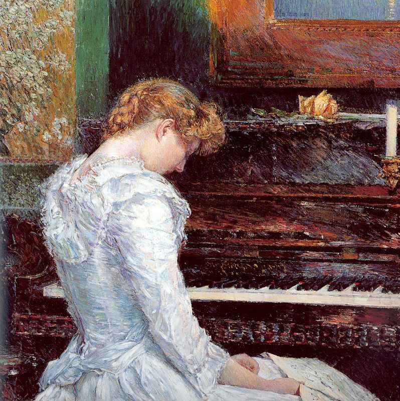 The Sonata   1893  by Childe Hassam Oil Painting reproduction