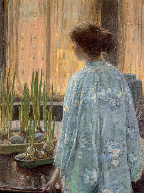 The Table Garden  1910   by Childe Hassam Oil Painting reproduction