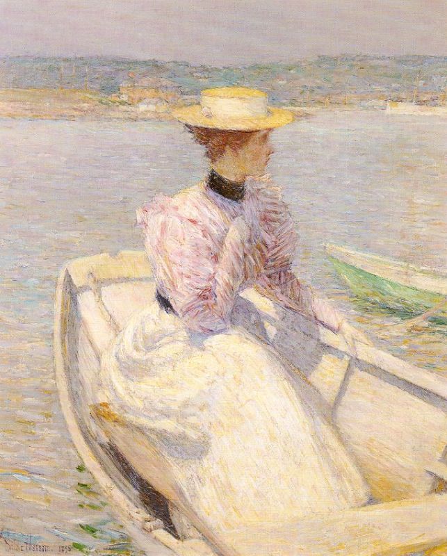 The White Dory, Gloucester  1895   by Childe Hassam Oil Painting reproduction