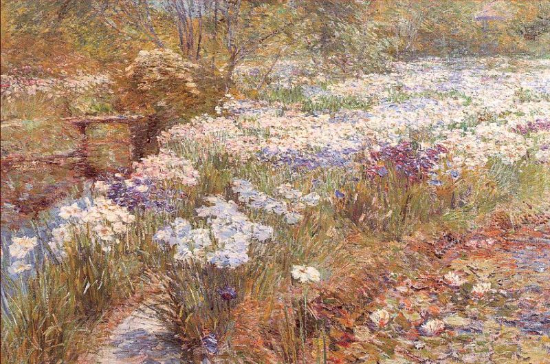 The Winter Garden   1909   by Childe Hassam Oil Painting reproduction