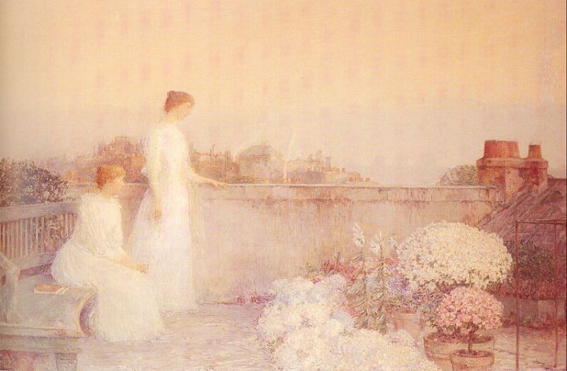 Twilight   1888  by Childe Hassam Oil Painting reproduction