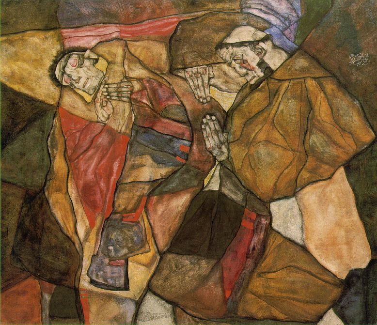 Agony  1912  by Egon Scheile Oil Painting reproduction