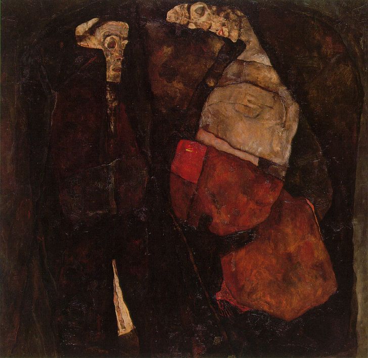Pregnant Woman and Death  1911  by Egon Scheile Oil Painting reproduction
