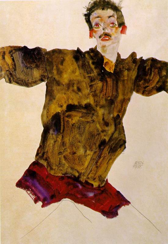Gespreid  by Egon Scheile Oil Painting reproduction
