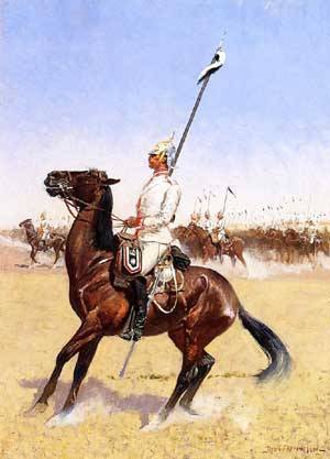 Cuirassiers (aka Imperial Lancers) 1890 by Frederic Remington Oil Painting reproduction