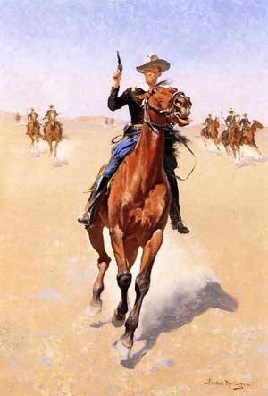 The Trooper 1891-1892 by Frederic Remington Oil Painting reproduction