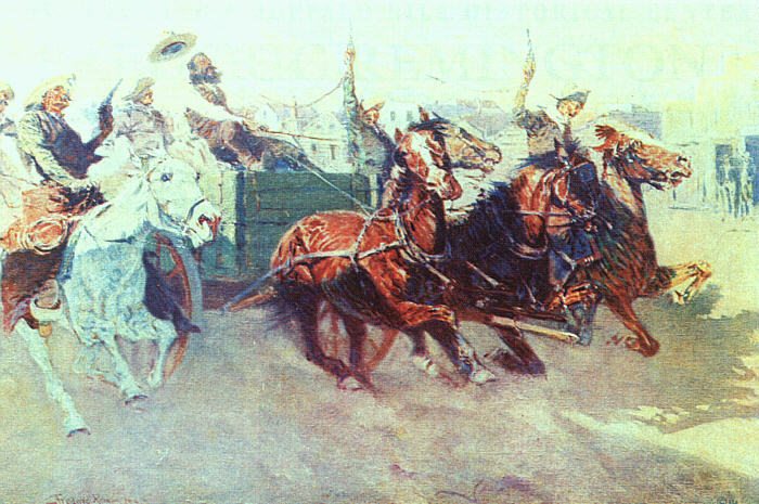 Bringing Home the New Cook, 1907 by Frederic Remington Oil Painting reproduction