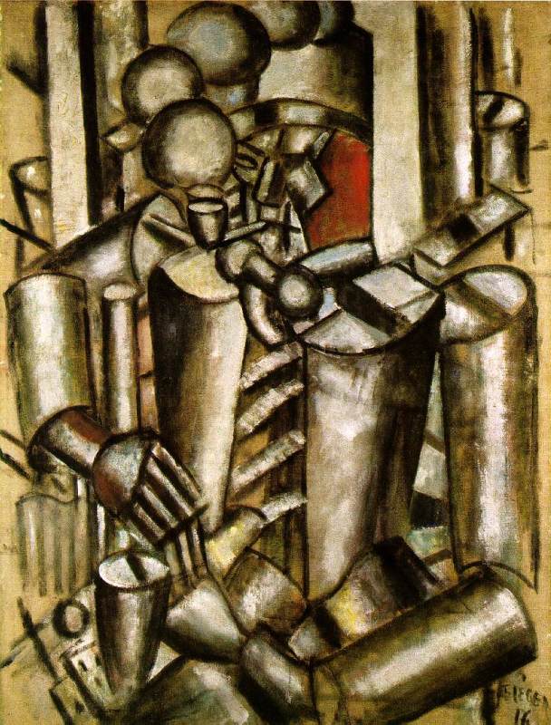 Soldier with a Pipe  1916  by Fernand Leger Oil Painting reproduction