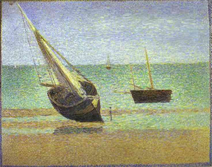 Bathing Boys (study for Bathers at Asnières). 1883-84 by Georges Seurat Oil Painting reproduction