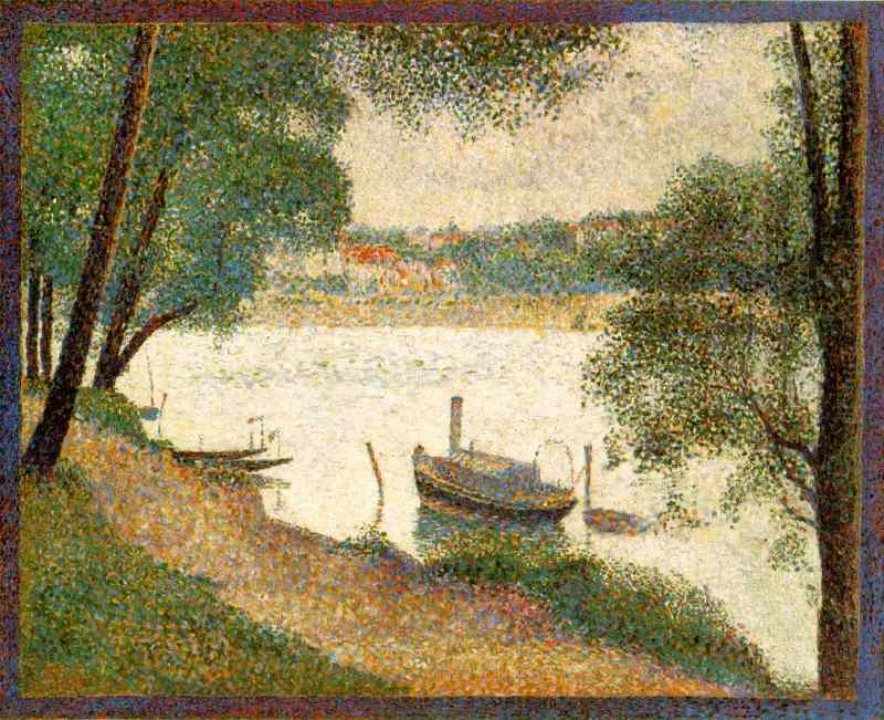 Gray Weather, Grande Jatte ,1888 by Georges Seurat Oil Painting reproduction