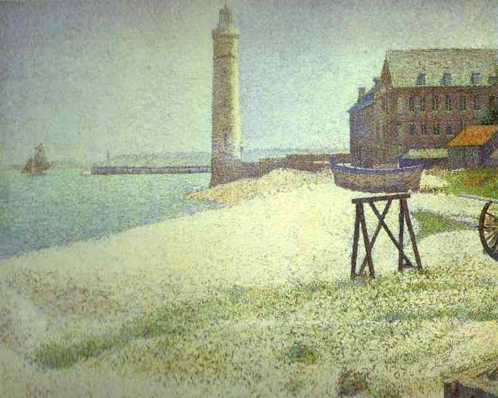 Hospice and Lighthouse, Honfleur. 1886 by Georges Seurat Oil Painting reproduction