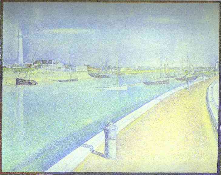 The Channel of Gravelines, Petit Fort Philippe. 1890 by Georges Seurat Oil Painting reproduction