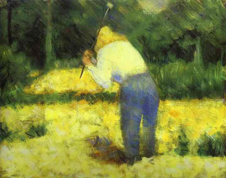 Le Tacheron. c. 1882 by Georges Seurat Oil Painting reproduction