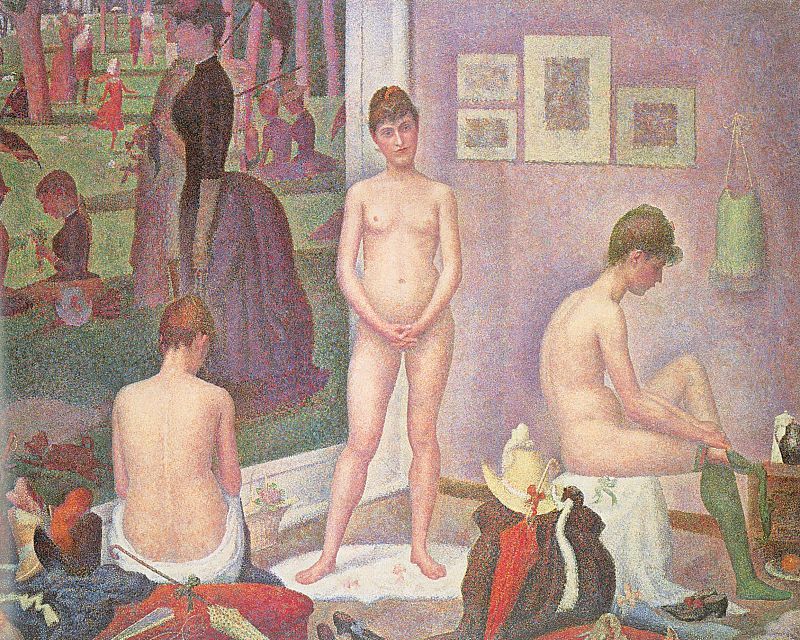  Les Poseuses(The Models), 1886-8by Georges Seurat Oil Painting reproduction