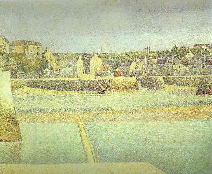 Port-en-Bessin, l'avant-port, maree basse. 1888 by Georges Seurat Oil Painting reproduction